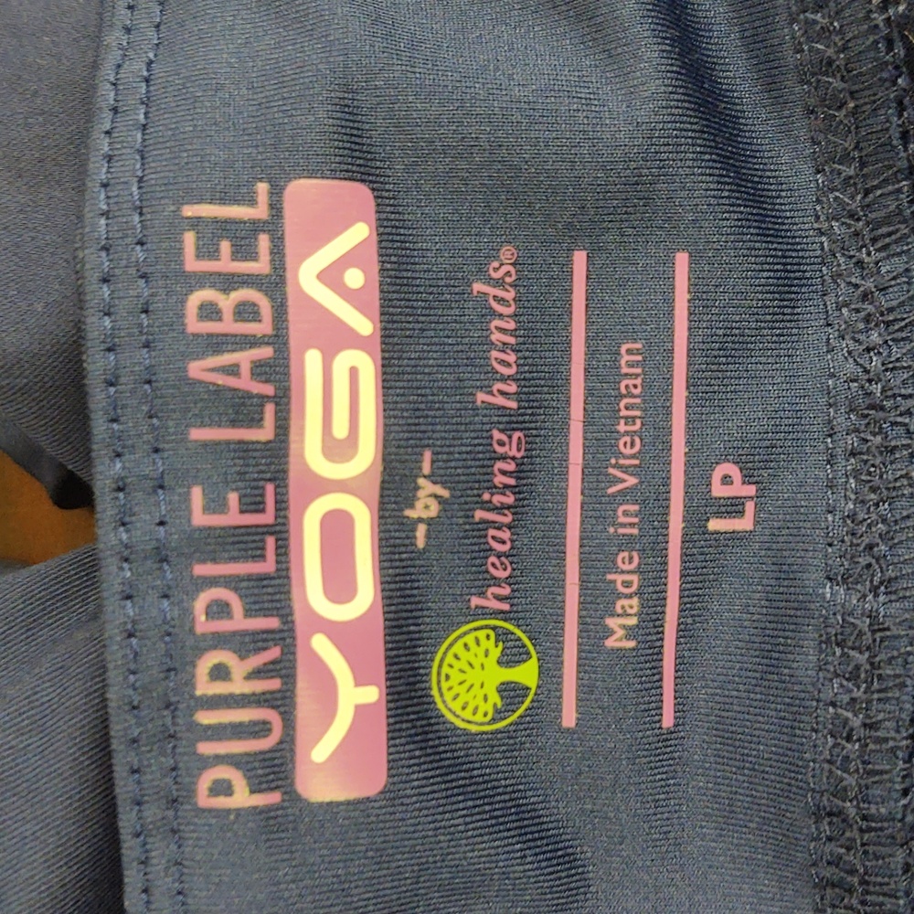 *SALE" EUC Purple Label Yoga By Healing Hands Navy Blue Scrub Pants L Petite - Picture 4 of 5
